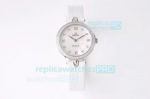 Swiss Replica Omega De Ville SS White MOP Dial Diamond Bezel Watch